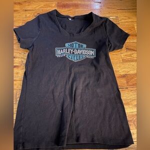 Harley-Davidson Black Tee with Blue Logo